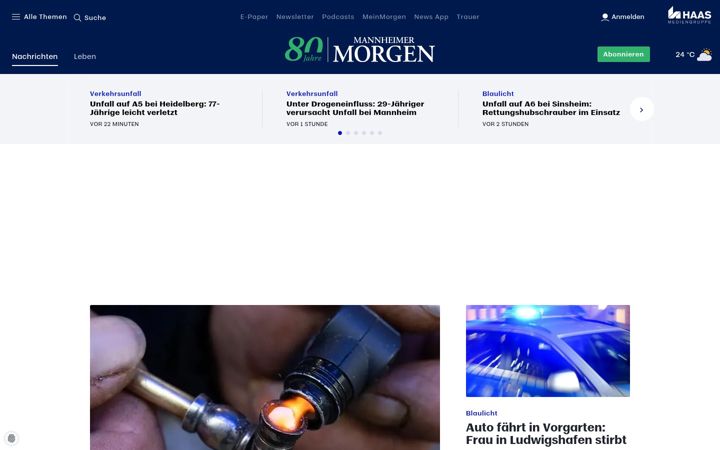 Screenshot of morgenweb.de