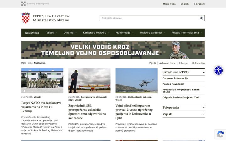 Screenshot of morh.hr