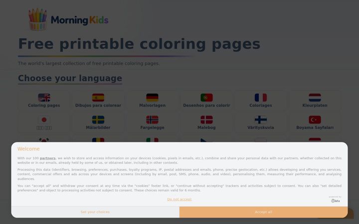 Screenshot of morningkids.net