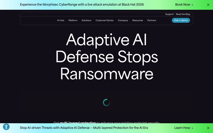 Screenshot of morphisec.com