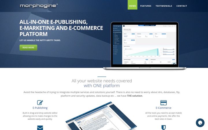 Screenshot of morphogine.com