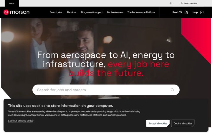 Screenshot of morson.com