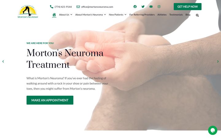 Screenshot di mortonsneuroma.com