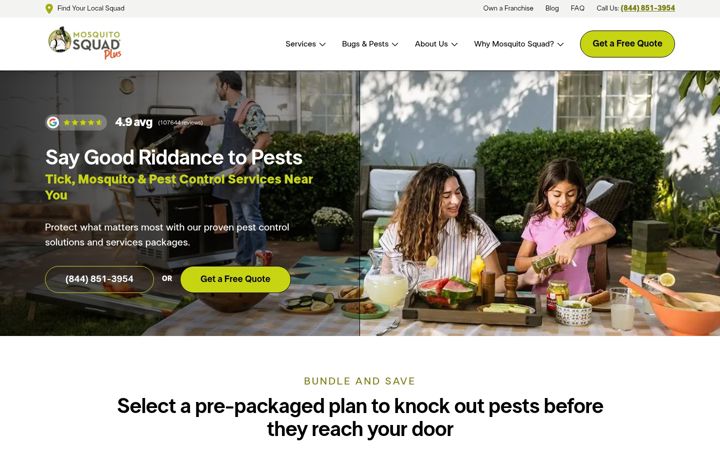 Screenshot του mosquitosquad.com