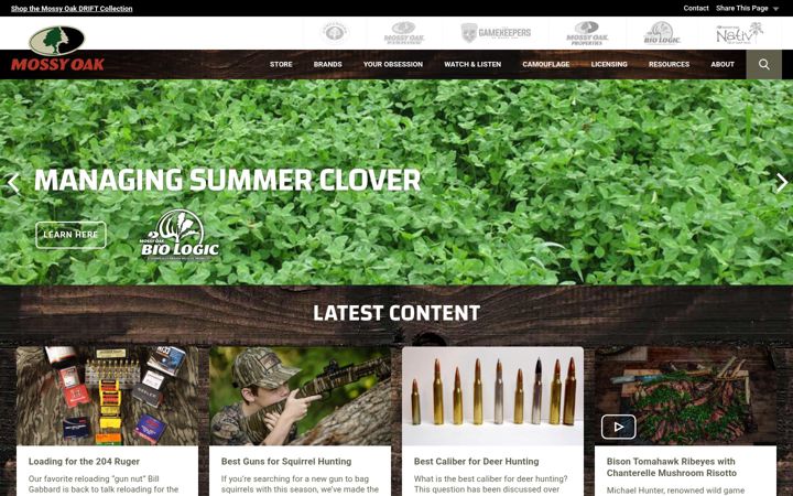 Screenshot of mossyoak.com