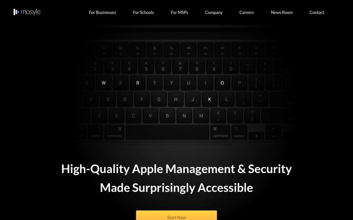 Screenshot van mosyle.com