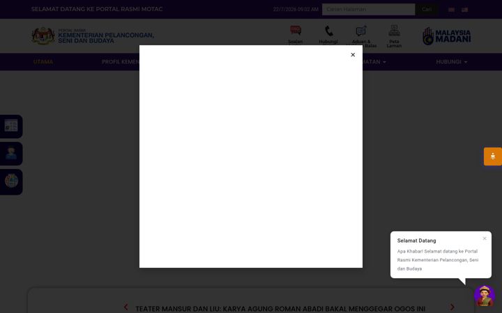 Screenshot di motac.gov.my