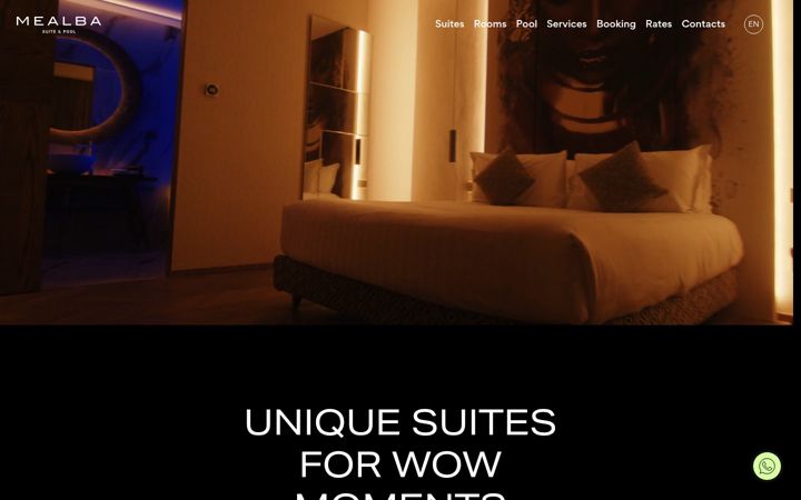 Screenshot of motelmealba.com