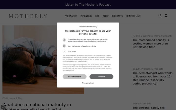 Screenshot of mother.ly