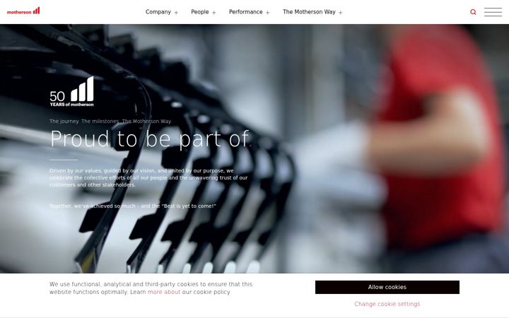 Screenshot of motherson.com