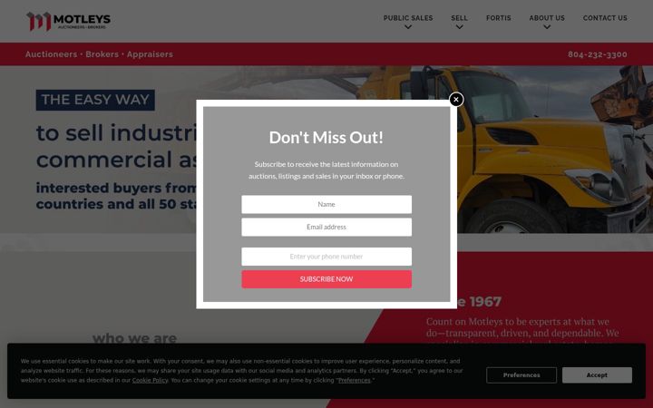 Screenshot of motleys.com