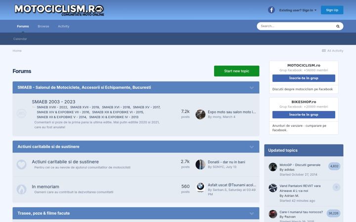 Screenshot of motociclism.ro