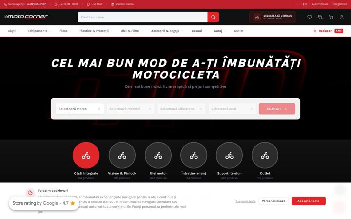 Ekrano kopija motocorner.ro