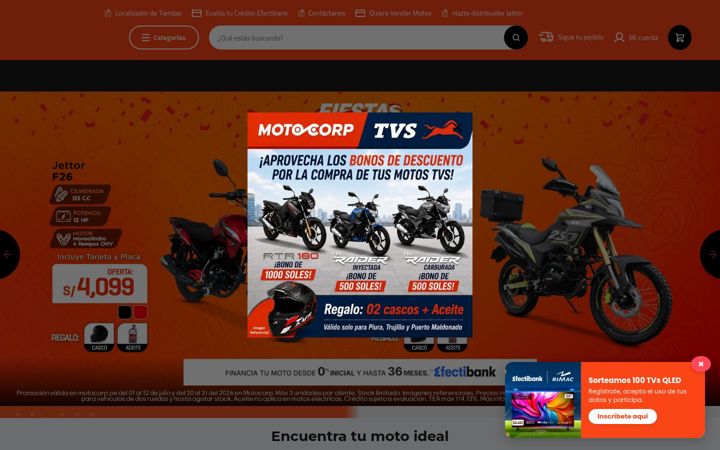 Snímek obrazovky motocorp.pe