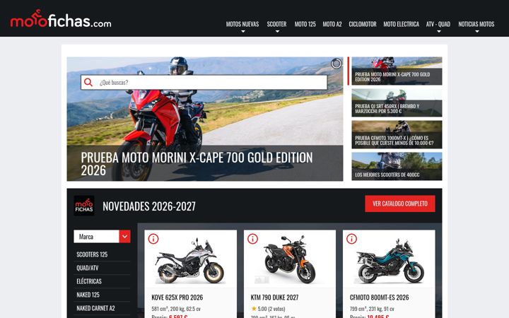 Screenshot of motofichas.com