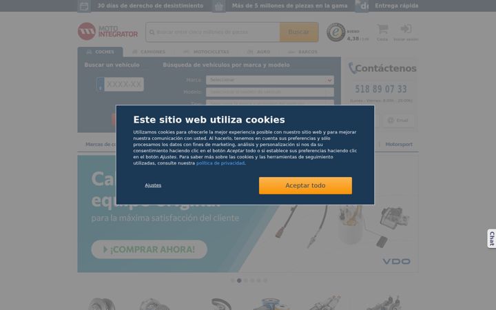 Screenshot ta' motointegrator.es
