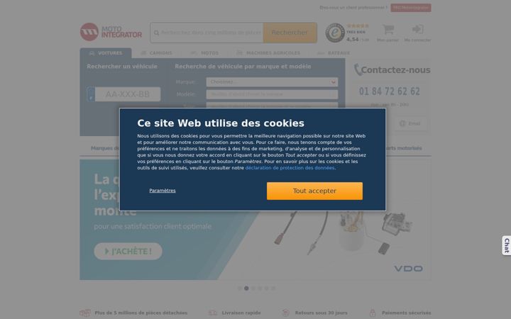 Screenshot of motointegrator.fr