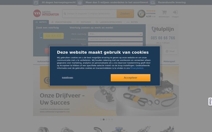 Screenshot of motointegrator.nl
