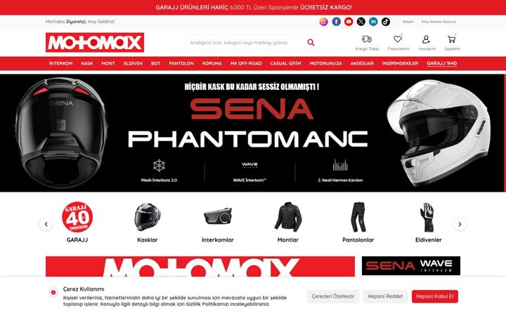 Screenshot of motomax.com.tr
