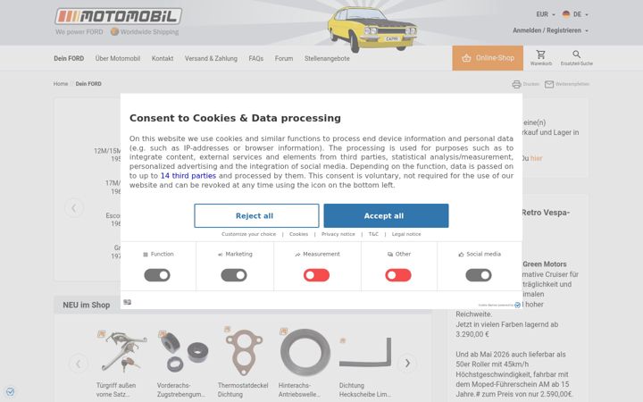 Screenshot von motomobil.com