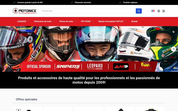Captură de ecran a motonice.com