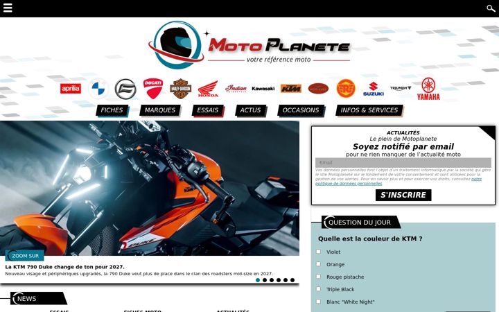 Screenshot of motoplanete.com