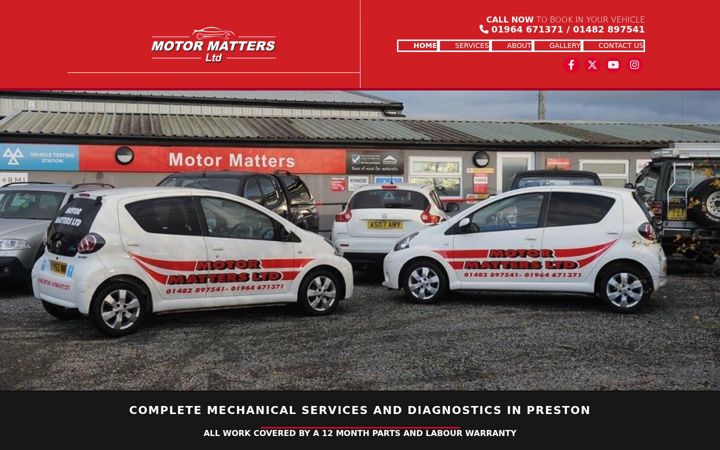 Screenshot of motor-mattershull.co.uk