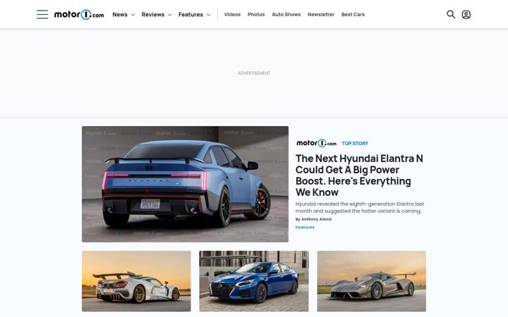 Screenshot di motor1.com