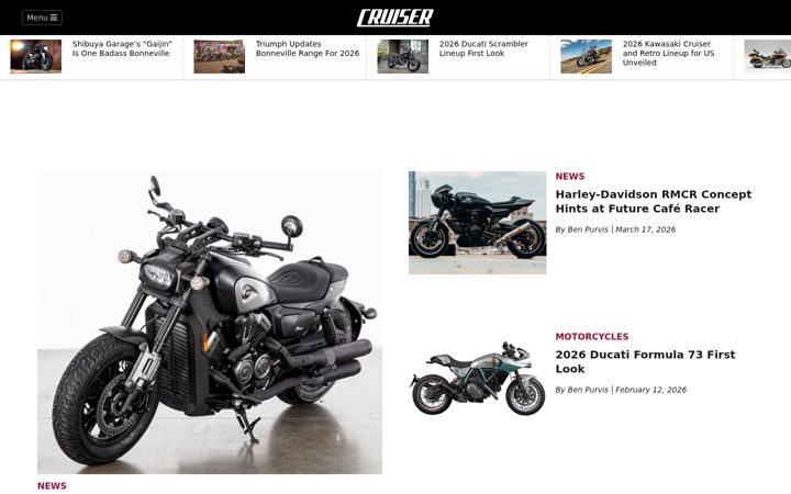 Screenshot of motorcyclecruiser.com