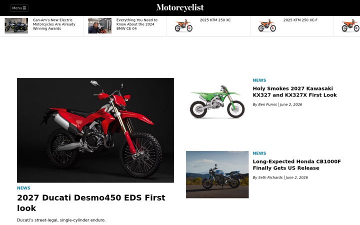 Screenshot of motorcyclistonline.com