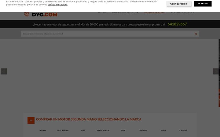Kuvakaappaus sivustosta motoresdyg.com