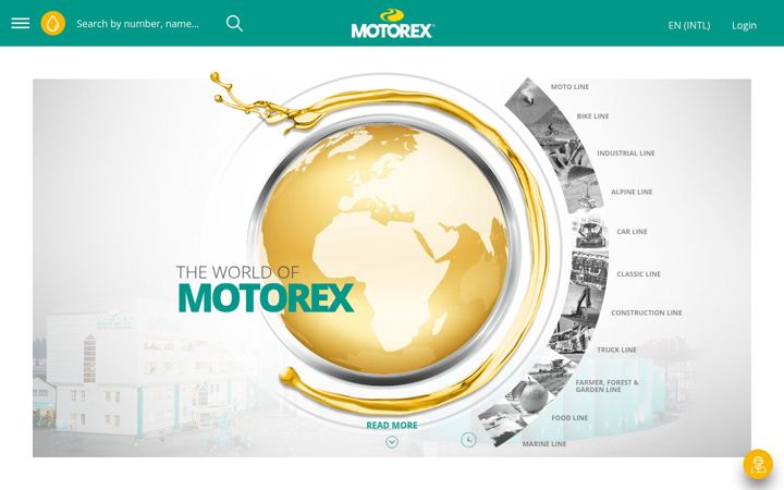 Screenshot of motorex.com
