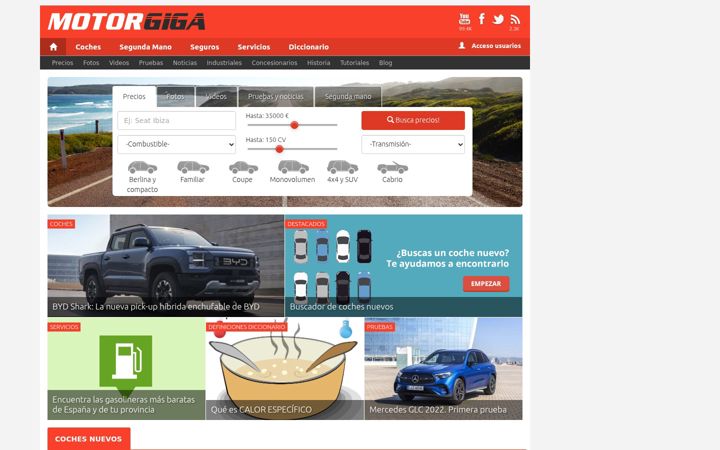 Screenshot of motorgiga.com