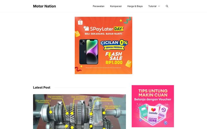 Screenshot von motornation.id