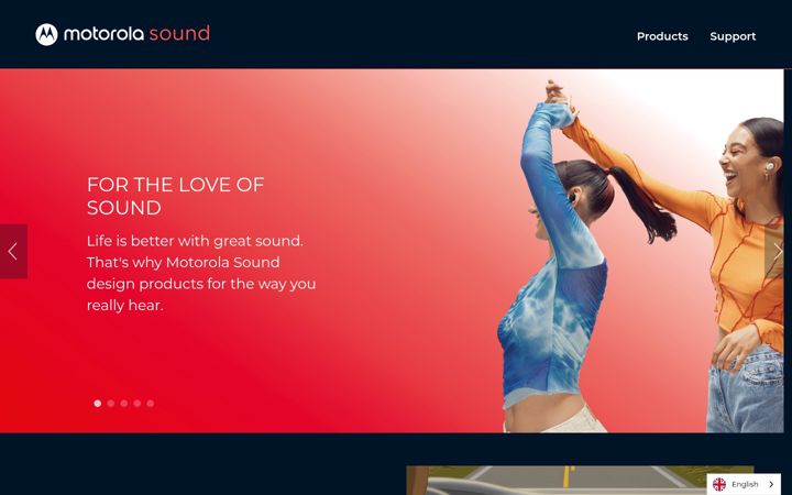 Screenshot von motorolasound.com