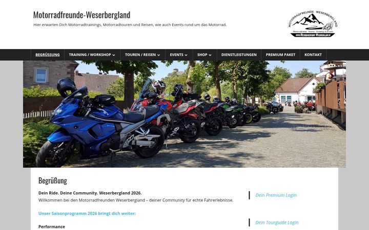 Screenshot van motorradfreunde-weserbergland.de