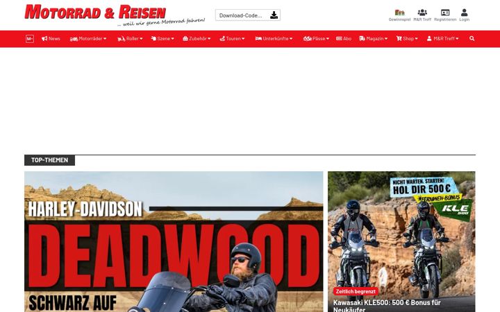 Screenshot of motorradundreisen.de