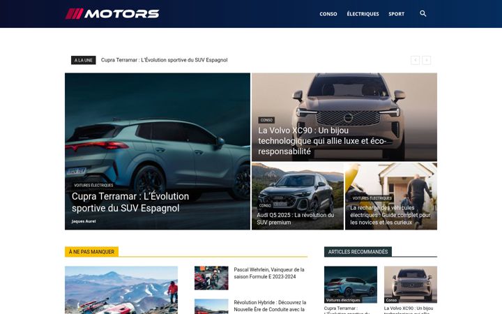 Screenshot stránky motors-news.com