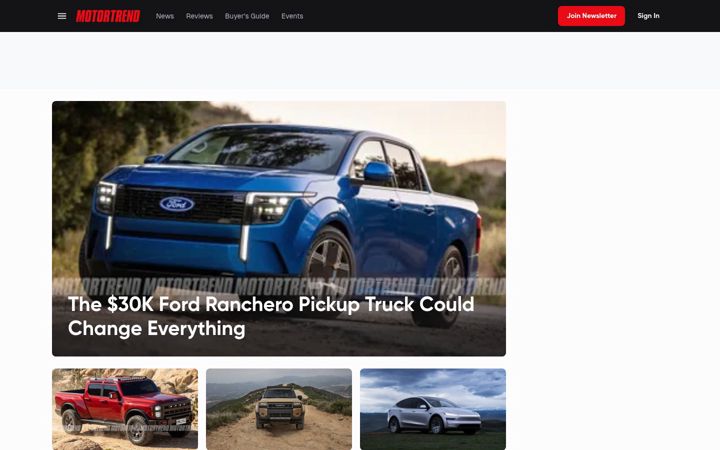 Screenshot di motortrend.com