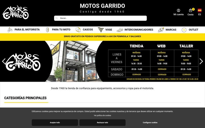 Screenshot of motosgarrido.com