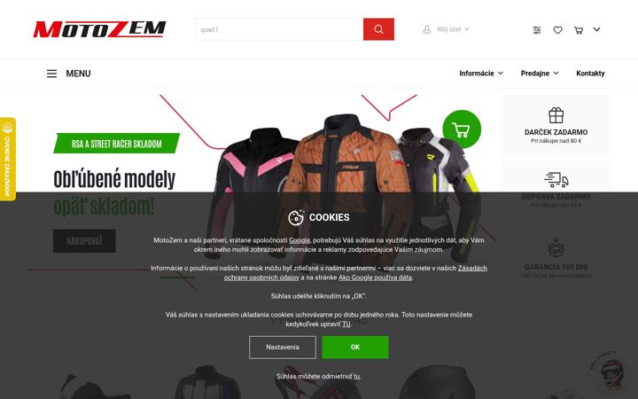 Skærmbillede af motozem.sk
