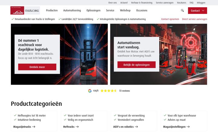 Skærmbillede af motrac.nl