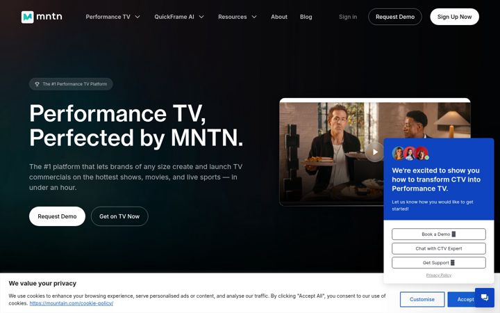 Snimka zaslona za mountain.com