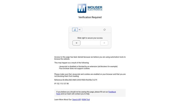Képernyőkép: mouser.sg