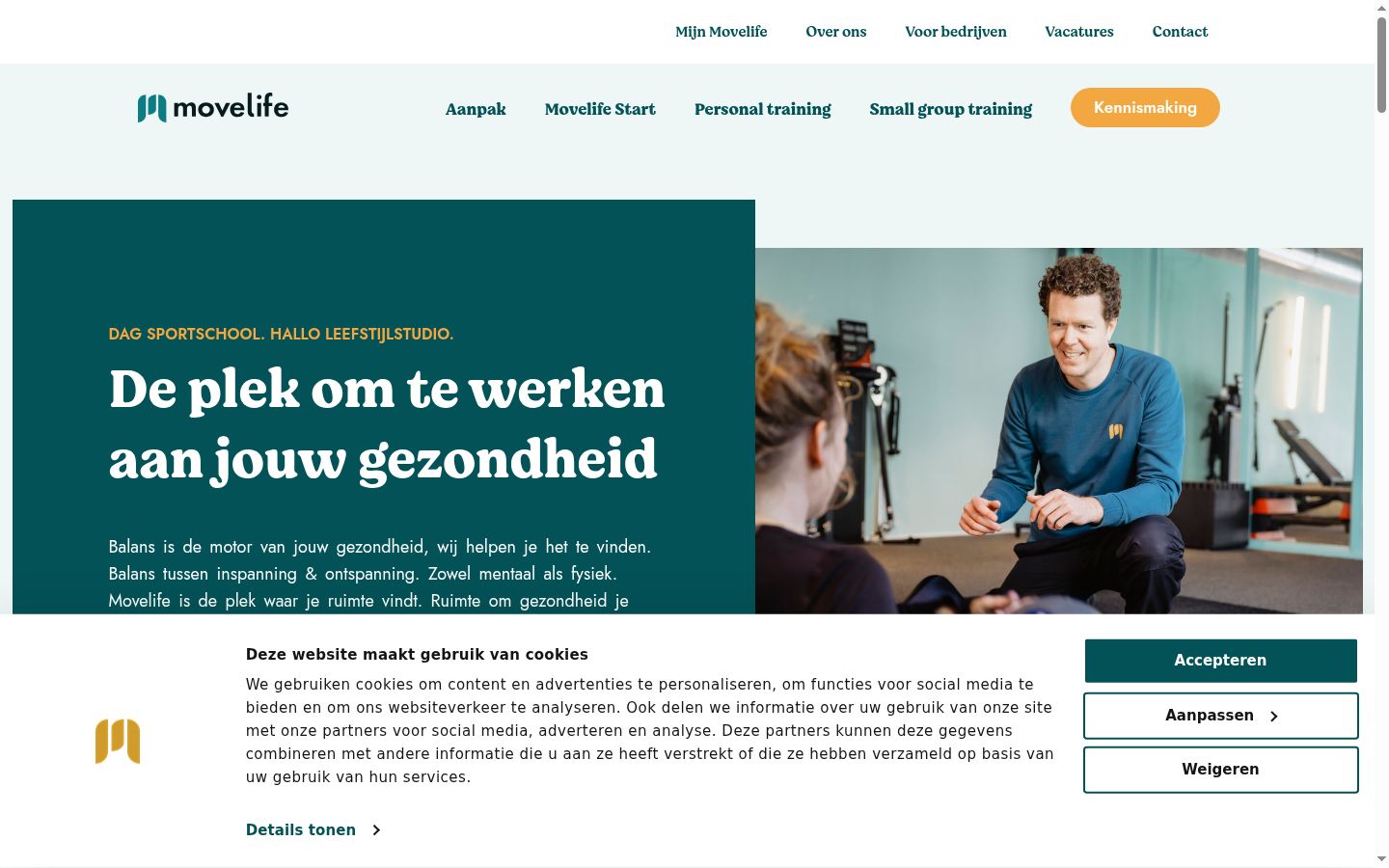 Screenshot del banner di consenso mostrato prima di qualsiasi interazione