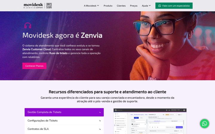Captura de pantalla de movidesk.com