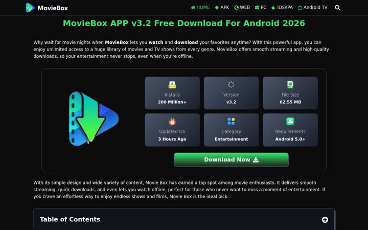 Screenshot of movieboxph.app
