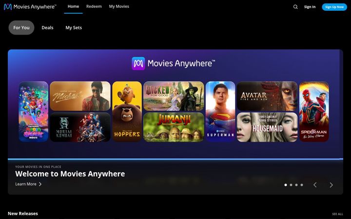 Skjermbilde av moviesanywhere.com