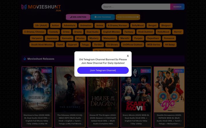 Screenshot of movieshunt.wtf