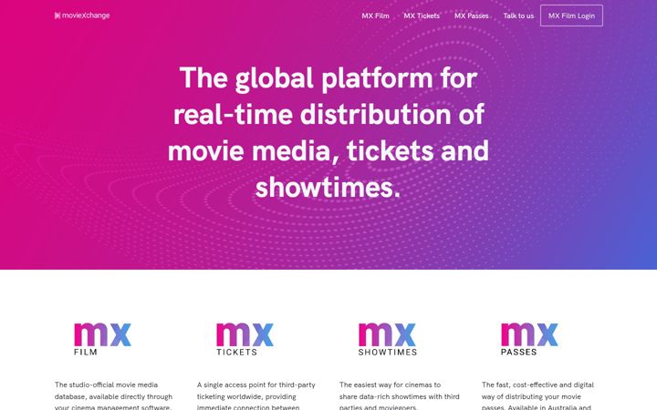 Screenshot of moviexchange.com